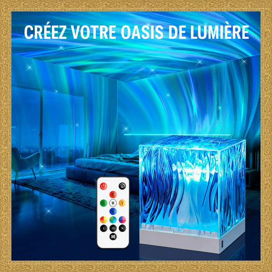 Lampe de Projection Boréale : Vagues d’Eau Lumineuses et Aurores Envoûtantes pour une Ambiance Magique - AstralLuminance