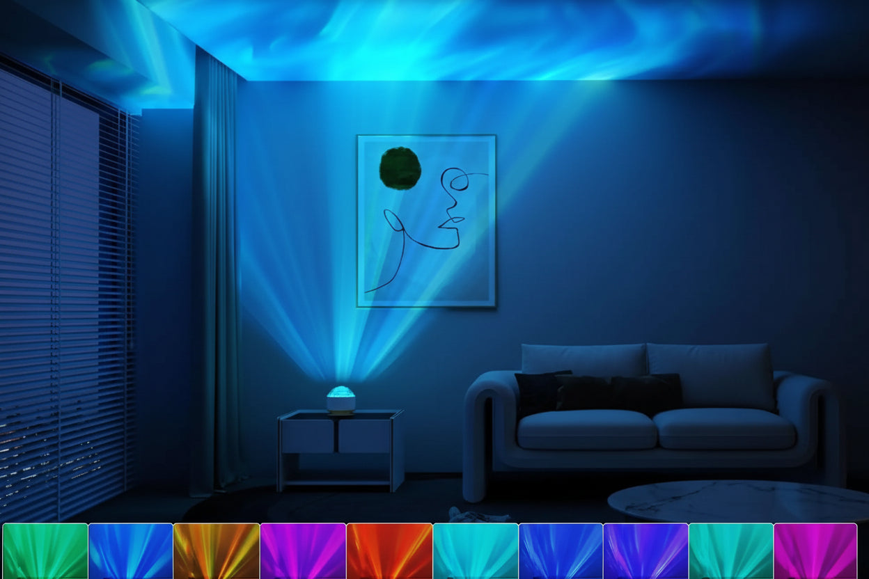 Projecteur Aurores Boréales LED - 16 Couleurs USB Télécommande - AstralLuminance