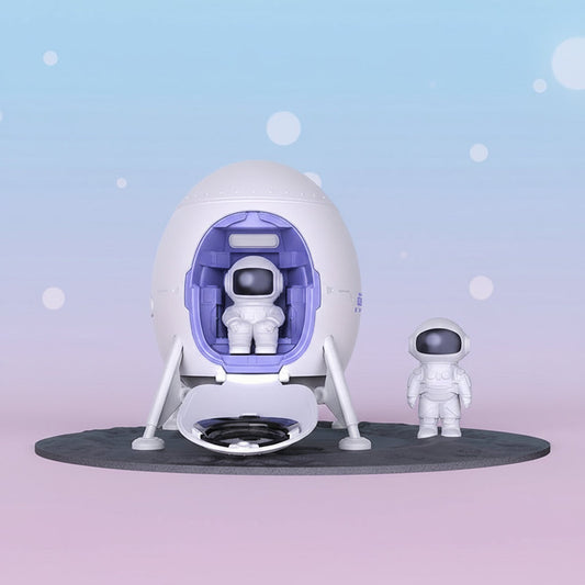 Lampe de Projection Ciel Étoilé : Voyage Interstellaire avec Vaisseau et Astronaute - AstralLuminance