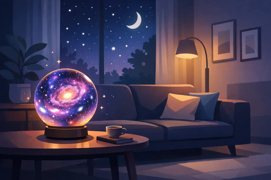 Lampe galaxie salon pour un refuge étoilé