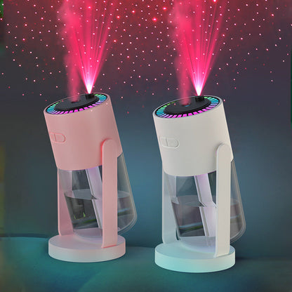 Humidificateur 2-en-1 : Brume Relaxante & Projection de Ciel Étoilé pour une Ambiance Enchantée - AstralLuminance