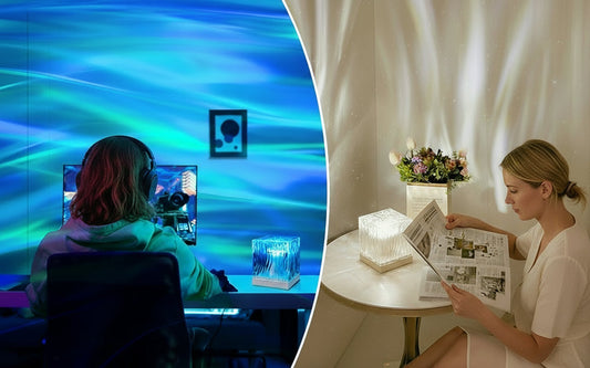 Lampe de Projection Boréale : Vagues d’Eau Lumineuses et Aurores Envoûtantes pour une Ambiance Magique - AstralLuminance