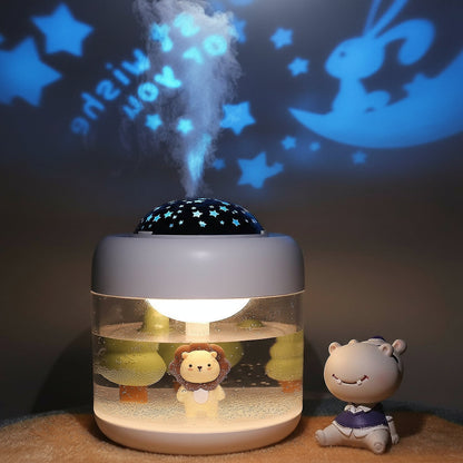 Humidificateur Relaxant 2-en-1 : Brume Apaisante & Projection de Lumière Douce - AstralLuminance