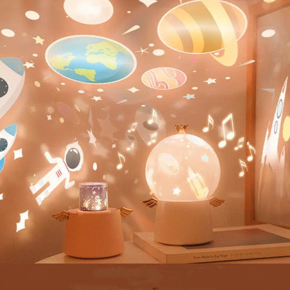 Lampe de Projection Ange Gardien : Veilleuse Protectrice et Ambiance Céleste - AstralLuminance