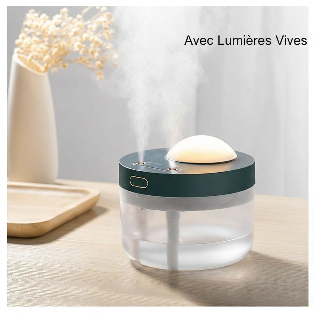 Veilleuse Rotative 3-en-1 : Humidificateur, Projection Ciel Étoilé & Portable Rechargeable pour une Chambre Magique - AstralLuminance