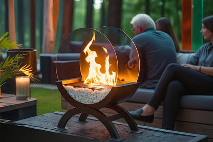 Foyer Décoratif à l'Éthanol — Flammes Authentiques, Design Prestige