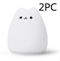 Veilleuse LED Chat Silicone Tactile - 7 Couleurs Rechargeable