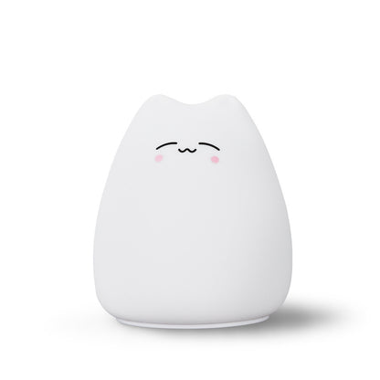 Veilleuse LED Chat Silicone Tactile - 7 Couleurs Rechargeable