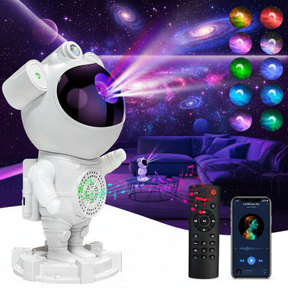 Astronaut Starry Sky Lampe Bluetooth Astronaute : Ciel Étoilé Connecté pour Ambiance Relaxante et Musicale - AstralLuminance