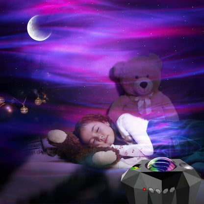 Lampe Projecteur Océan & Étoiles : Ambiance Relaxante avec Diffusion Musicale - AstralLuminance