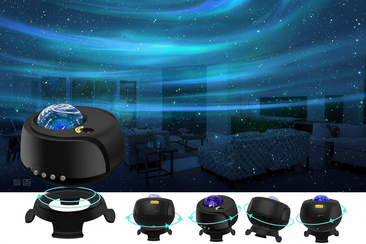 Projecteur LED Ciel Étoilé & Aurores Boréales - Ambiance Spa