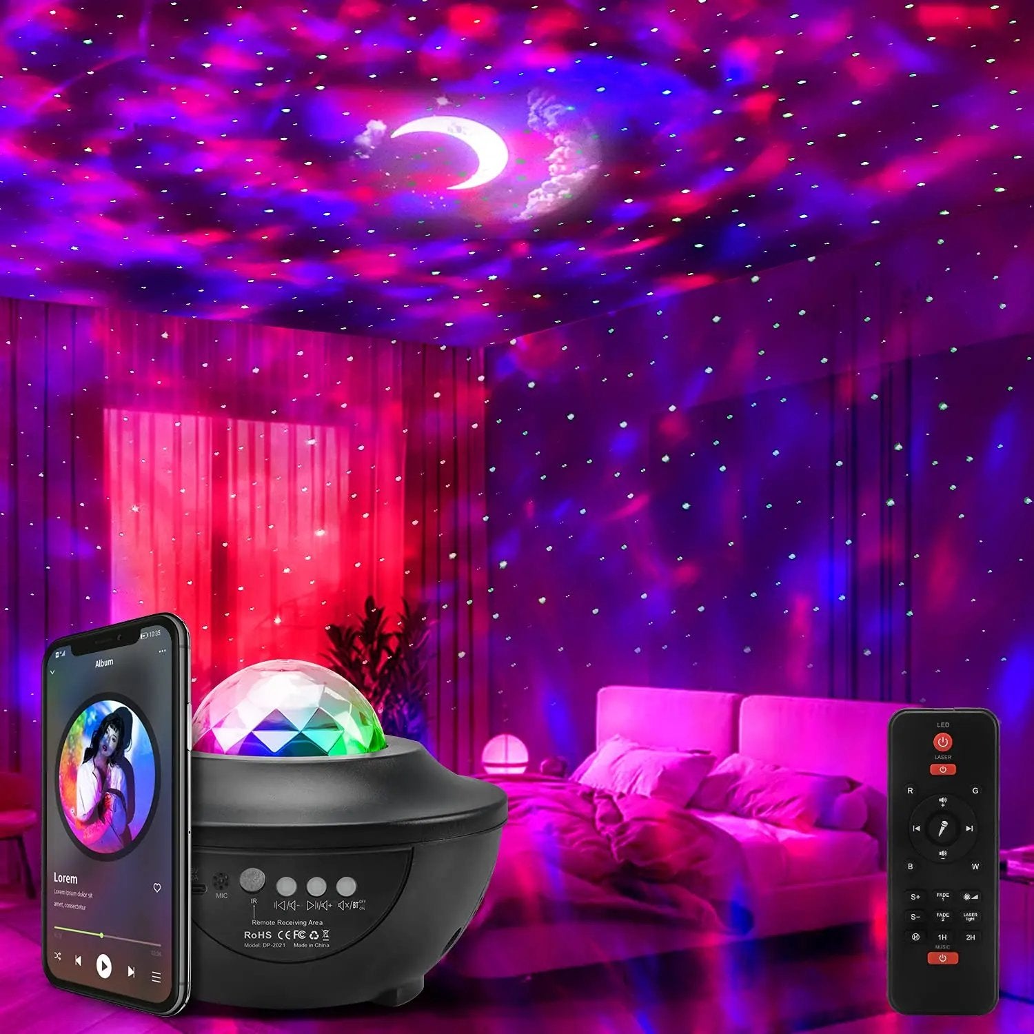 Projecteur Galaxie Étoilé LED - Veilleuse Ciel Nocturne 360° - AstralLuminance