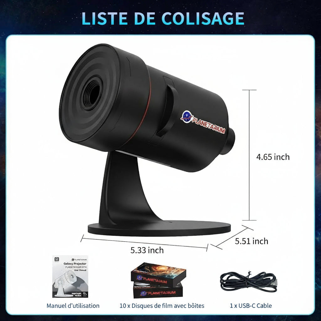 VanSmaGo Galaxy Light Projector – Transformez Votre Chambre en Univers Infini d’Étoiles - AstralLuminance