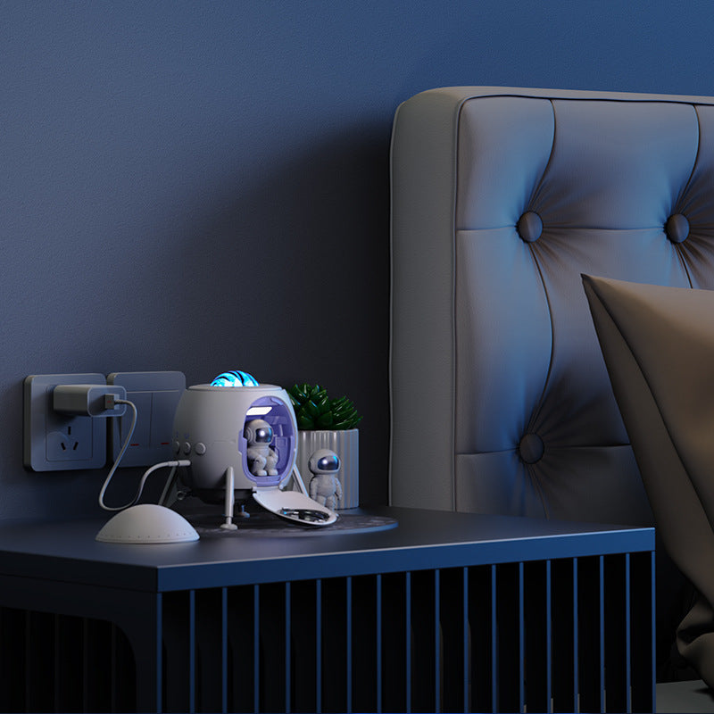 Lampe de Projection Ciel Étoilé : Voyage Interstellaire avec Vaisseau et Astronaute - AstralLuminance