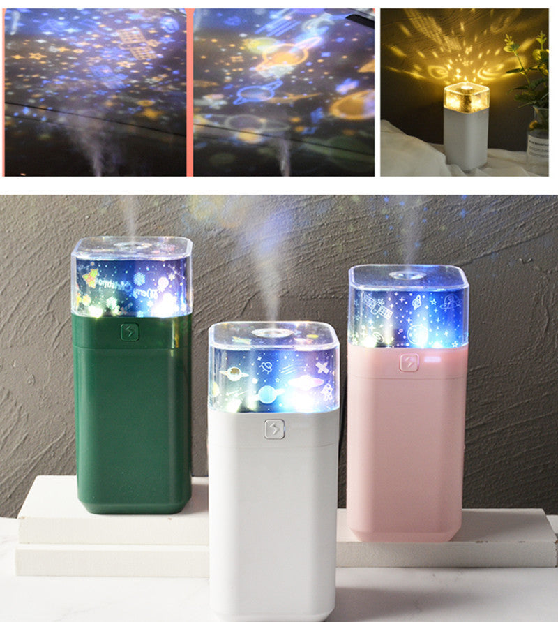 Spray Humidificateur Mobile : Brume Rafraîchissante & Projection d’Étoiles Magique - AstralLuminance