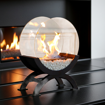 Foyer Décoratif à l'Éthanol — Flammes Authentiques, Design Prestige
