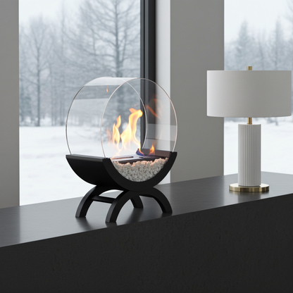 Foyer Décoratif à l'Éthanol — Flammes Authentiques, Design Prestige
