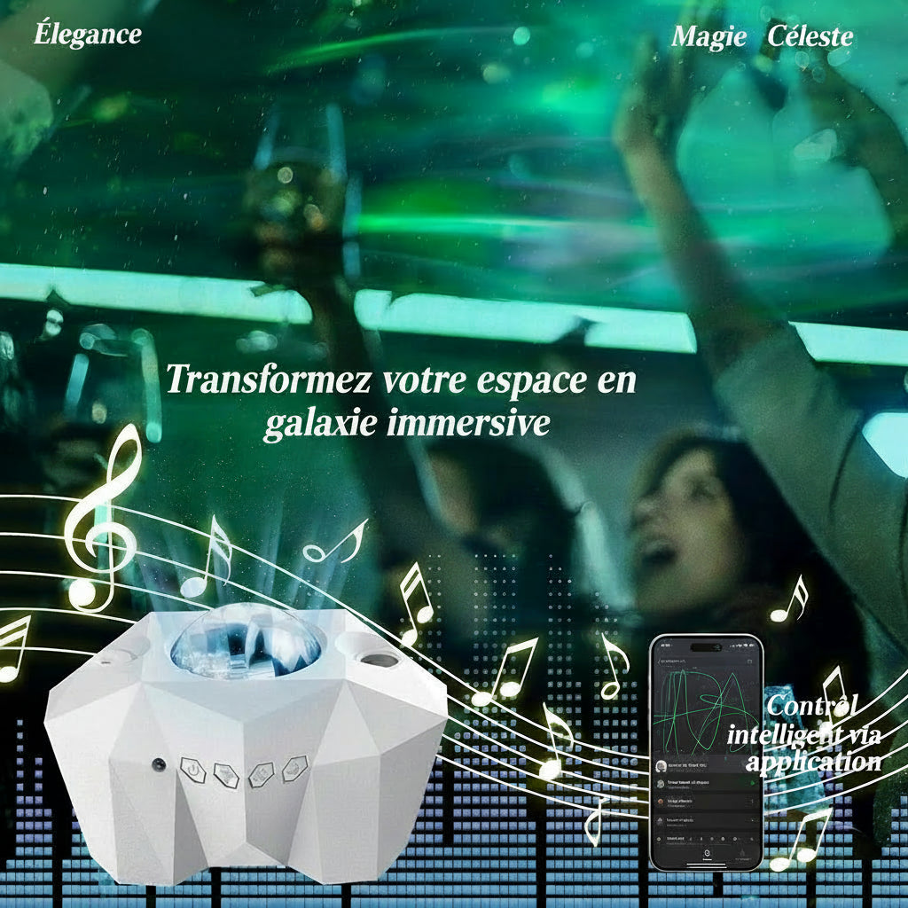 NEW Aurora Projectors Galaxy Star Projector Northern Light Starry Sky Moon Lamp For Bedroom Decor Bluetooth Music Nightlights - AstralLuminance