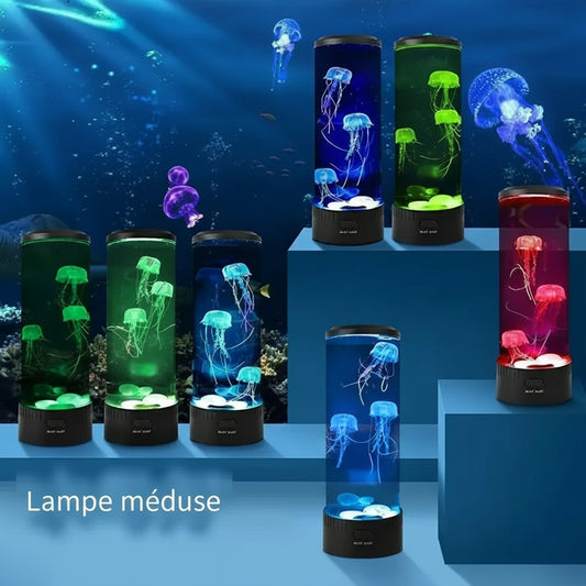 Jellyfish Lava Lamp, Aquarium Ocean Night Lights，7Colors LED Jellyfish Mood Lights With For Home Bedroom Desktop Decoration Gift - AstralLuminance