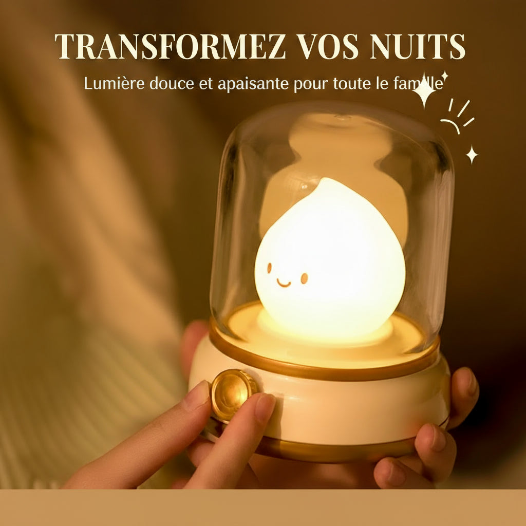 Mini Lampe de Table LED Rechargeable – Design Mignon et Créatif - AstralLuminance