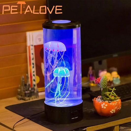 Jellyfish Lava Lamp, Aquarium Ocean Night Lights，7Colors LED Jellyfish Mood Lights With For Home Bedroom Desktop Decoration Gift - AstralLuminance