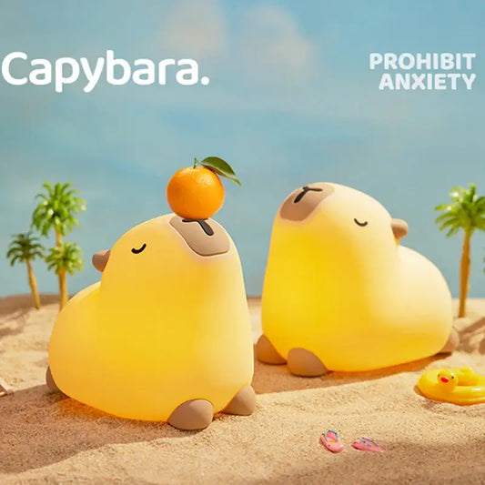 Veilleuse Animale en Silicone - Panda, Capybara, Axolotl ou Lapin - Lampe USB Rechargeable pour Enfants - AstralLuminance