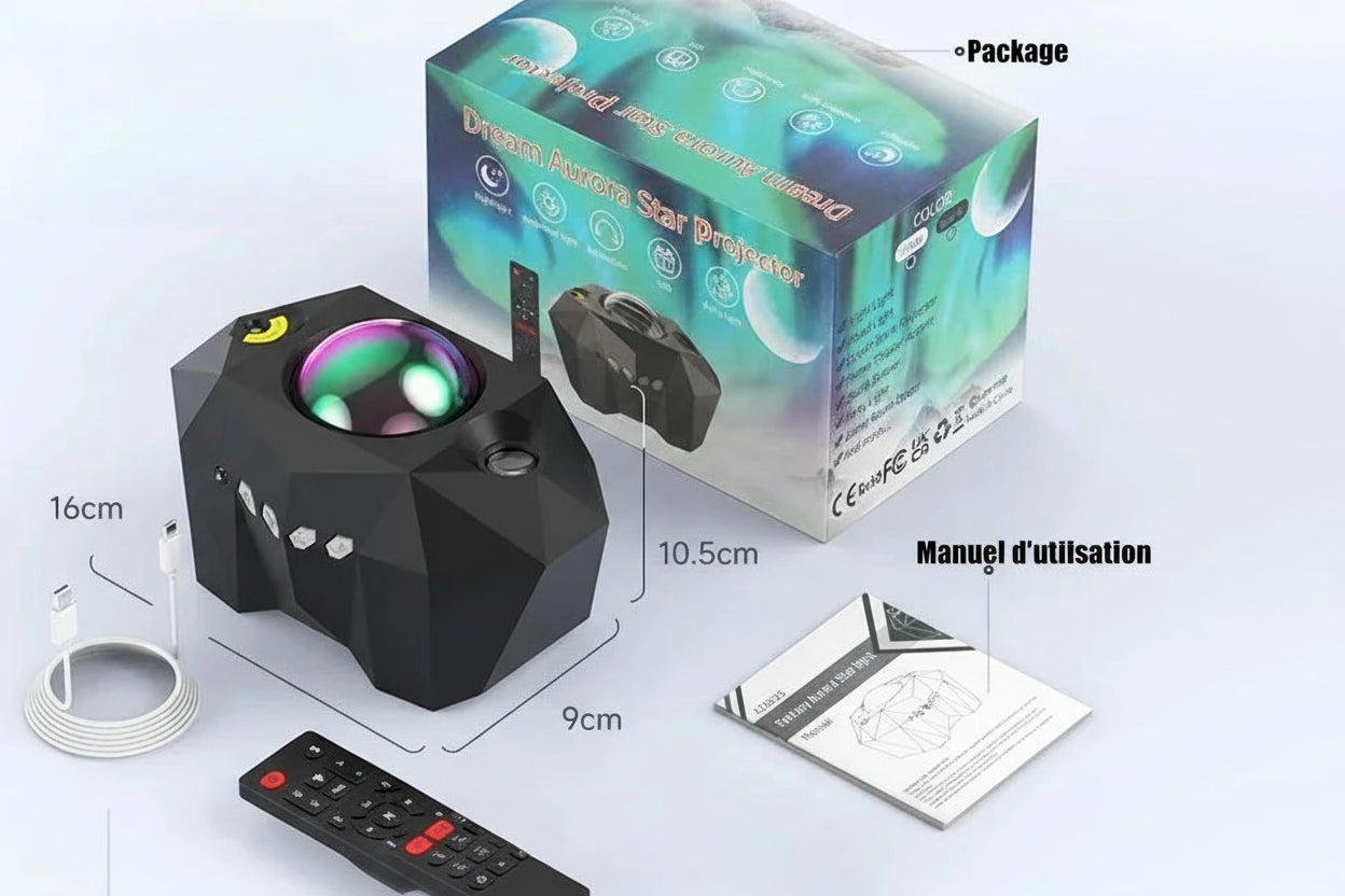 NEW Aurora Projectors Galaxy Star Projector Northern Light Starry Sky Moon Lamp For Bedroom Decor Bluetooth Music Nightlights - AstralLuminance