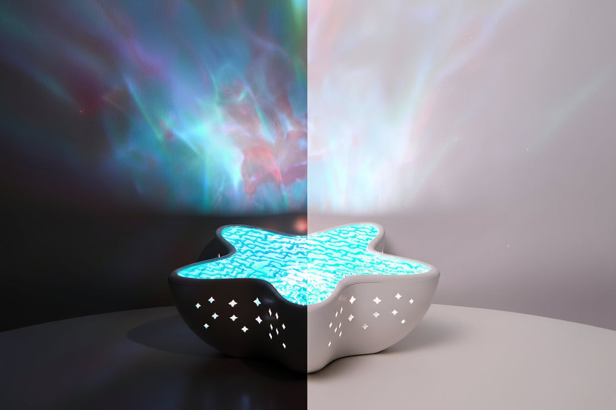 Projecteur Aurores Boréales RGB – Lampe Océan Rechargeable pour Chambre et Fêtes - AstralLuminance