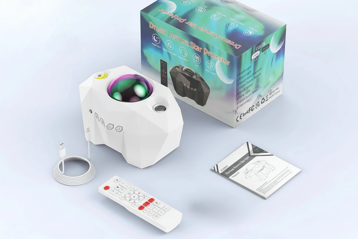 NEW Aurora Projectors Galaxy Star Projector Northern Light Starry Sky Moon Lamp For Bedroom Decor Bluetooth Music Nightlights - AstralLuminance