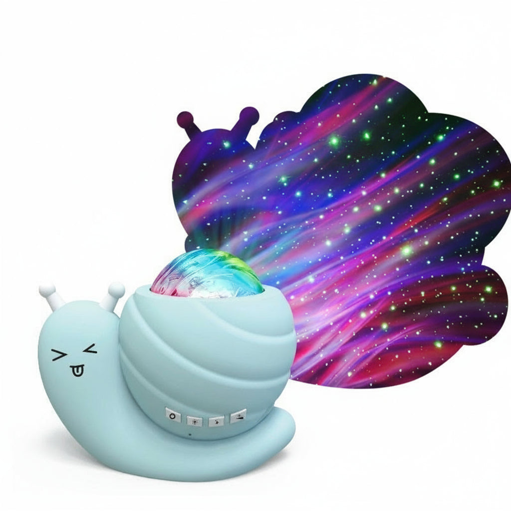 Lampe Escargot Magique : Projection de Ciel Étoilé pour une Ambiance Douce et Enchantée AstralLuminance