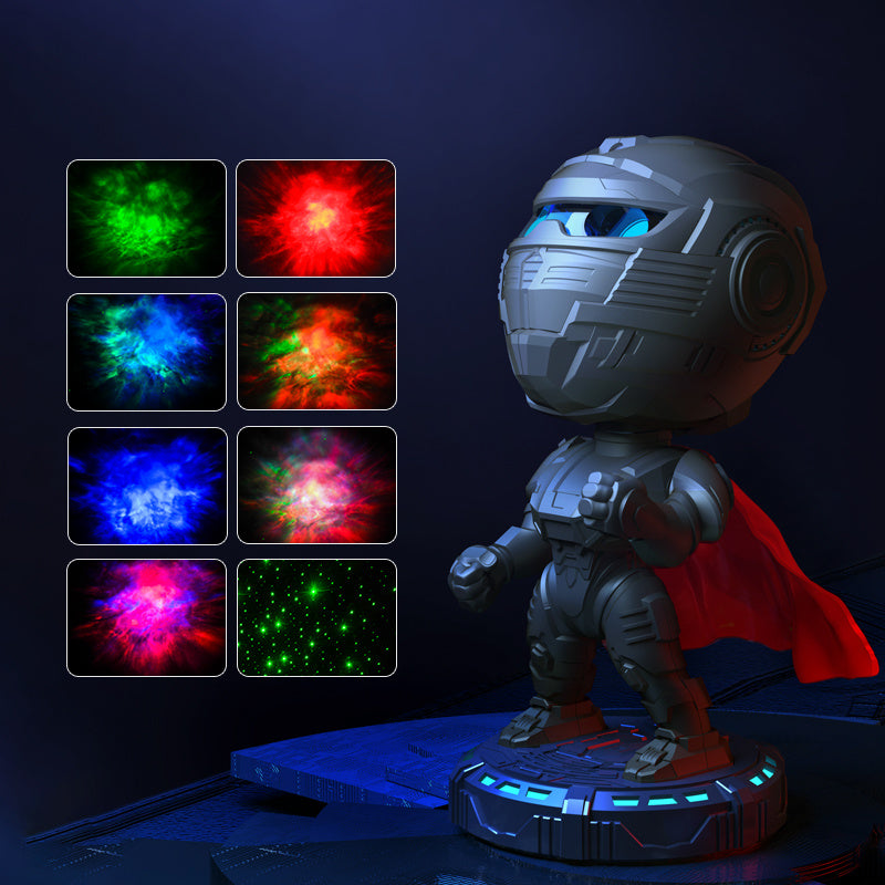 Veilleuse Mecha Samurai : Projection de Ciel Étoilé pour une Ambiance Épique et Relaxante AstralLuminance