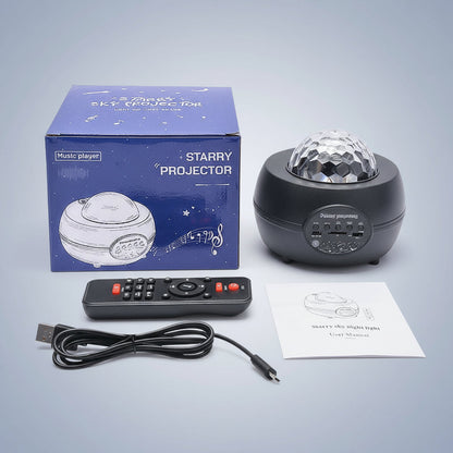 Projecteur Ciel Étoilé 3-en-1 : Veilleuse LED, Ambiance Magique & Haut-Parleur Bluetooth Sans Fil - AstralLuminance