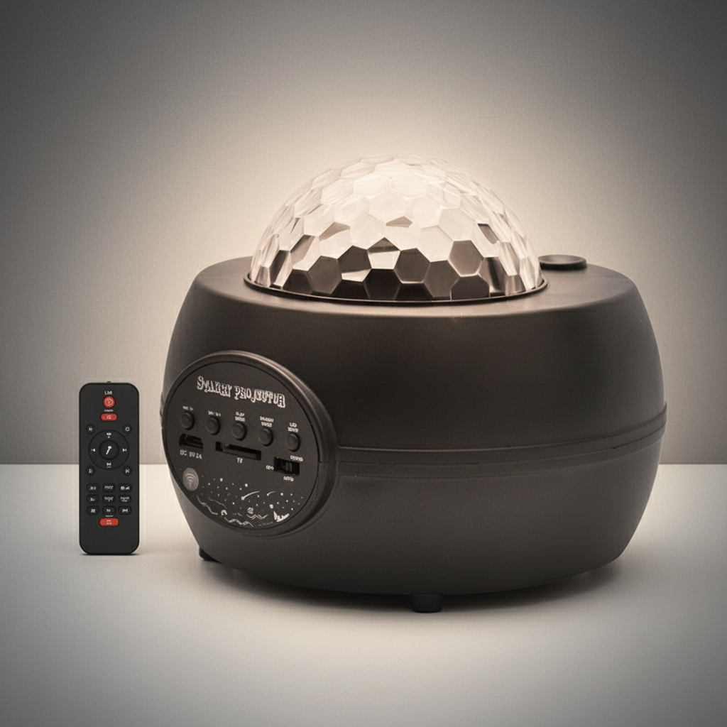 Projecteur Ciel Étoilé 3-en-1 : Veilleuse LED, Ambiance Magique & Haut-Parleur Bluetooth Sans Fil - AstralLuminance