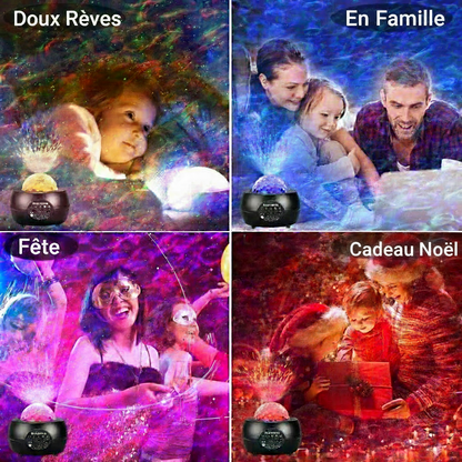 Projecteur Ciel Étoilé 3-en-1 : Veilleuse LED, Ambiance Magique & Haut-Parleur Bluetooth Sans Fil - AstralLuminance