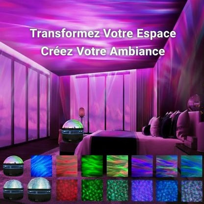 Projecteur Ciel Étoilé, Lampe Rotative pour Décoration et Relaxation : LED 2-en-1 - AstralLuminance