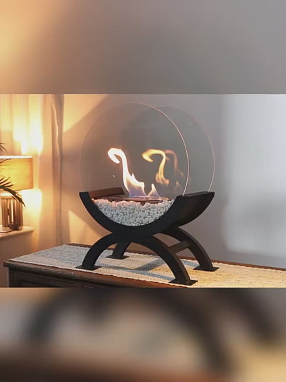 Foyer Décoratif à l'Éthanol — Flammes Authentiques, Design Prestige