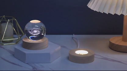 Boule de Cristal LED - Projection Lumineuse Ambiance Magique