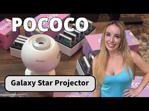 Projecteur galaxie Pococo Galaxy Star, créant une atmosphère magique avec des projections réalistes d’étoiles et de nébuleuses multicolores.