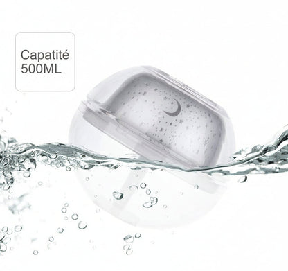 Lampe de Nuit Cristal USB 2-en-1 : Projection Magique & Humidificateur d’Air Apaisant - AstralLuminance